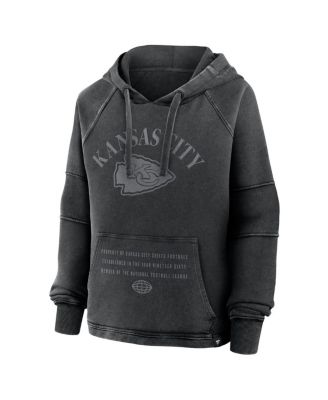 Women's Black Kansas City Chiefs Oversized Raglan Gridiron Hoodie