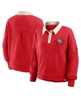 Fanatics - Women's Scarlet San Francisco 49ers Oversized Hometown Premium Thermal Long Sleeve Shirt