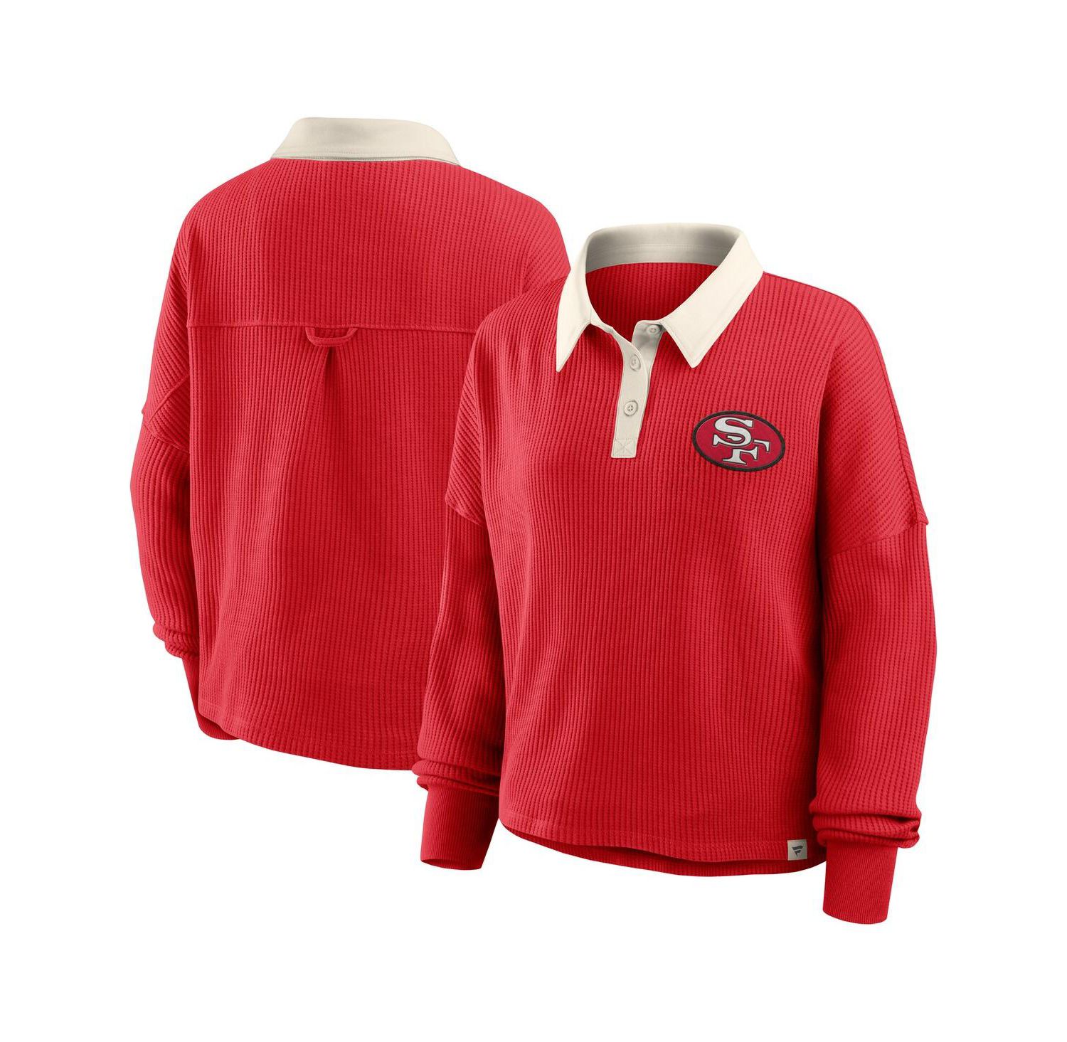 Women's Scarlet San Francisco 49ers Oversized Hometown Premium Thermal Long Sleeve Shirt