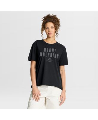 Fanatics - Women's Black Miami Dolphins Blackout Kneel Down Legacy T-shirt