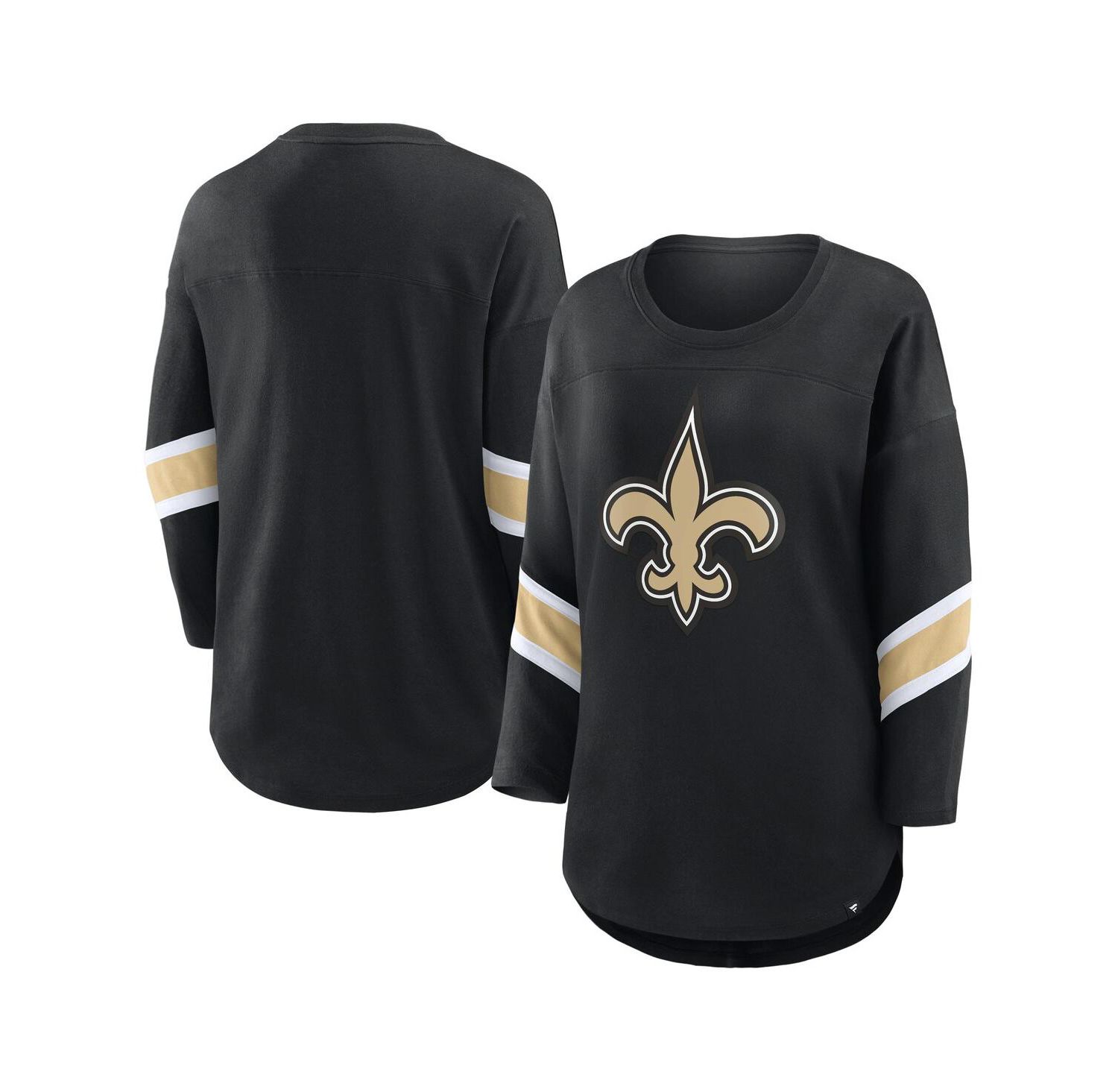 Women's Black New Orleans Saints Redzone 3/4-Sleeve T-Shirt