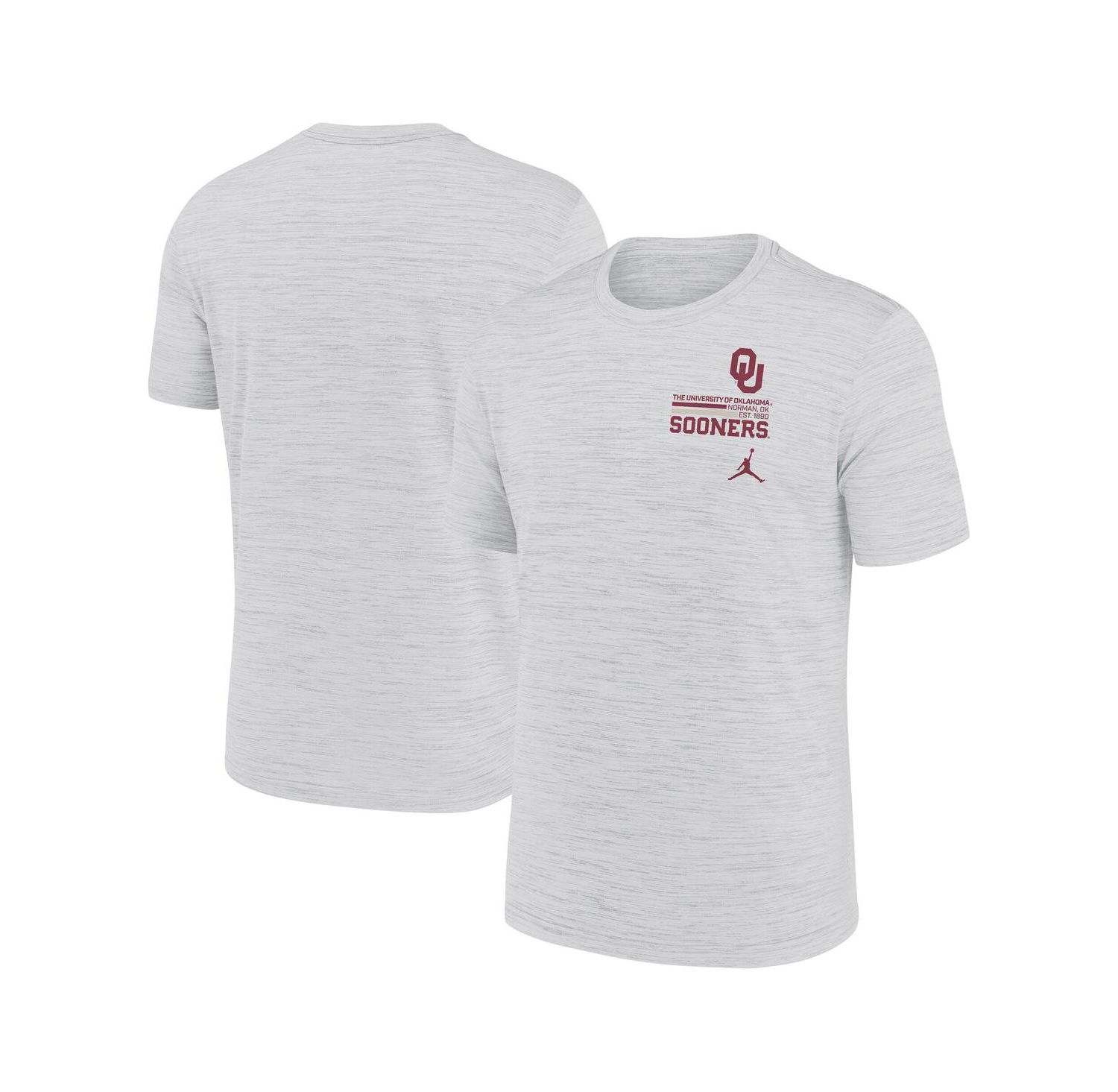 Men's White Oklahoma Sooners Velocity Stacked Performance T-Shirt
