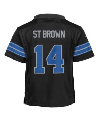 Preschool Amon-Ra St. Brown Black Detroit Lions Alternate Player Game Jersey
