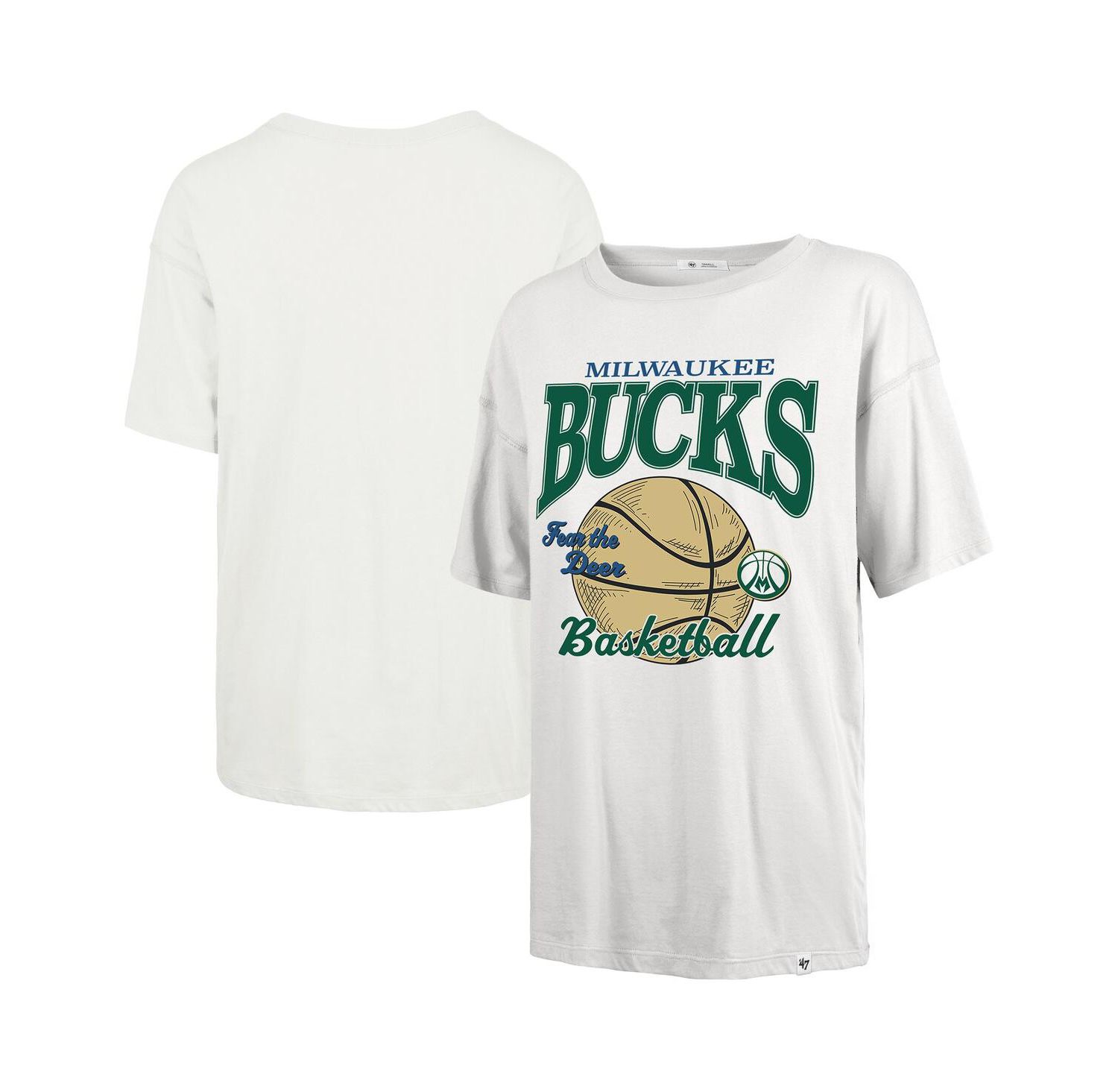 Women's White Milwaukee Bucks City Edition Down Court Sadie T-Shirt