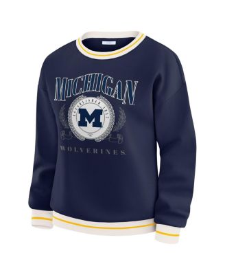 Women's Navy Michigan Wolverines Seal Sweatshirt