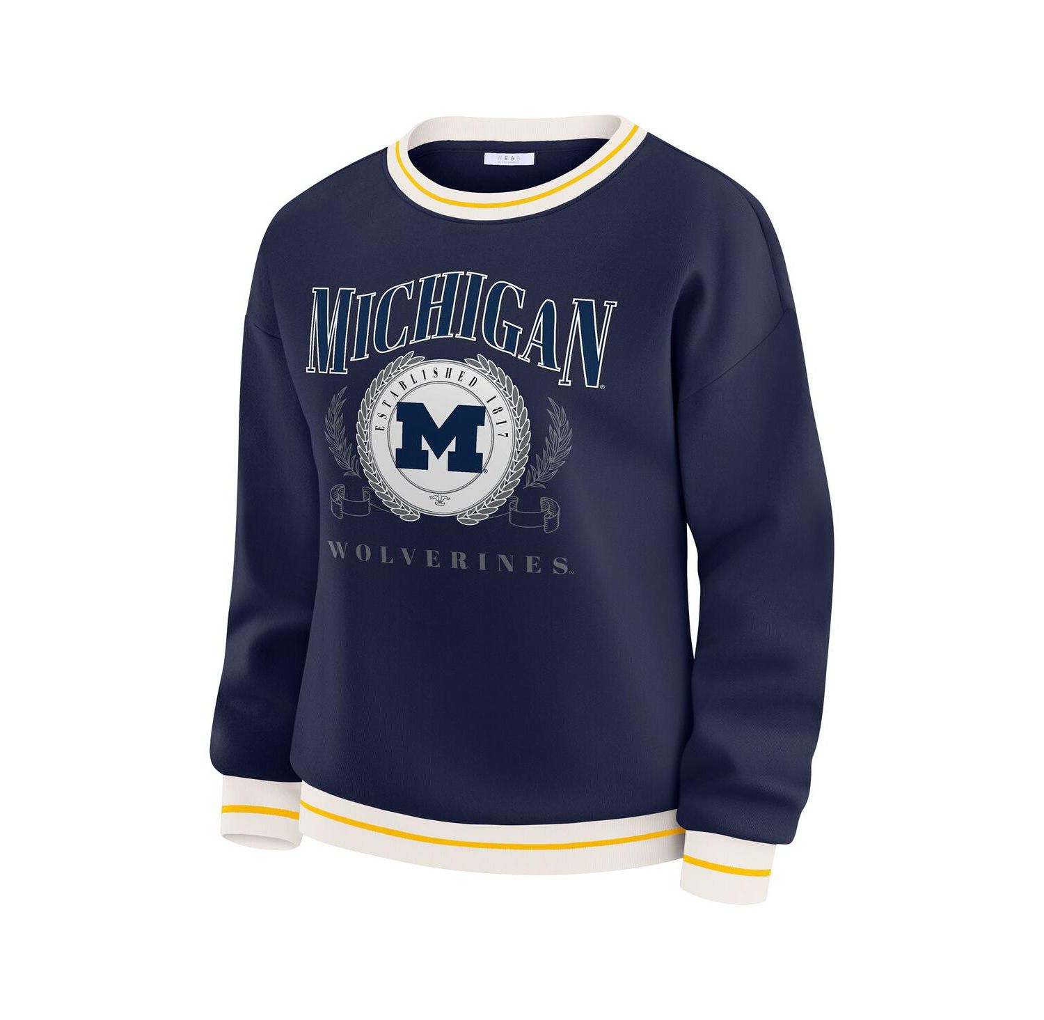 Women's Navy Michigan Wolverines Seal Sweatshirt