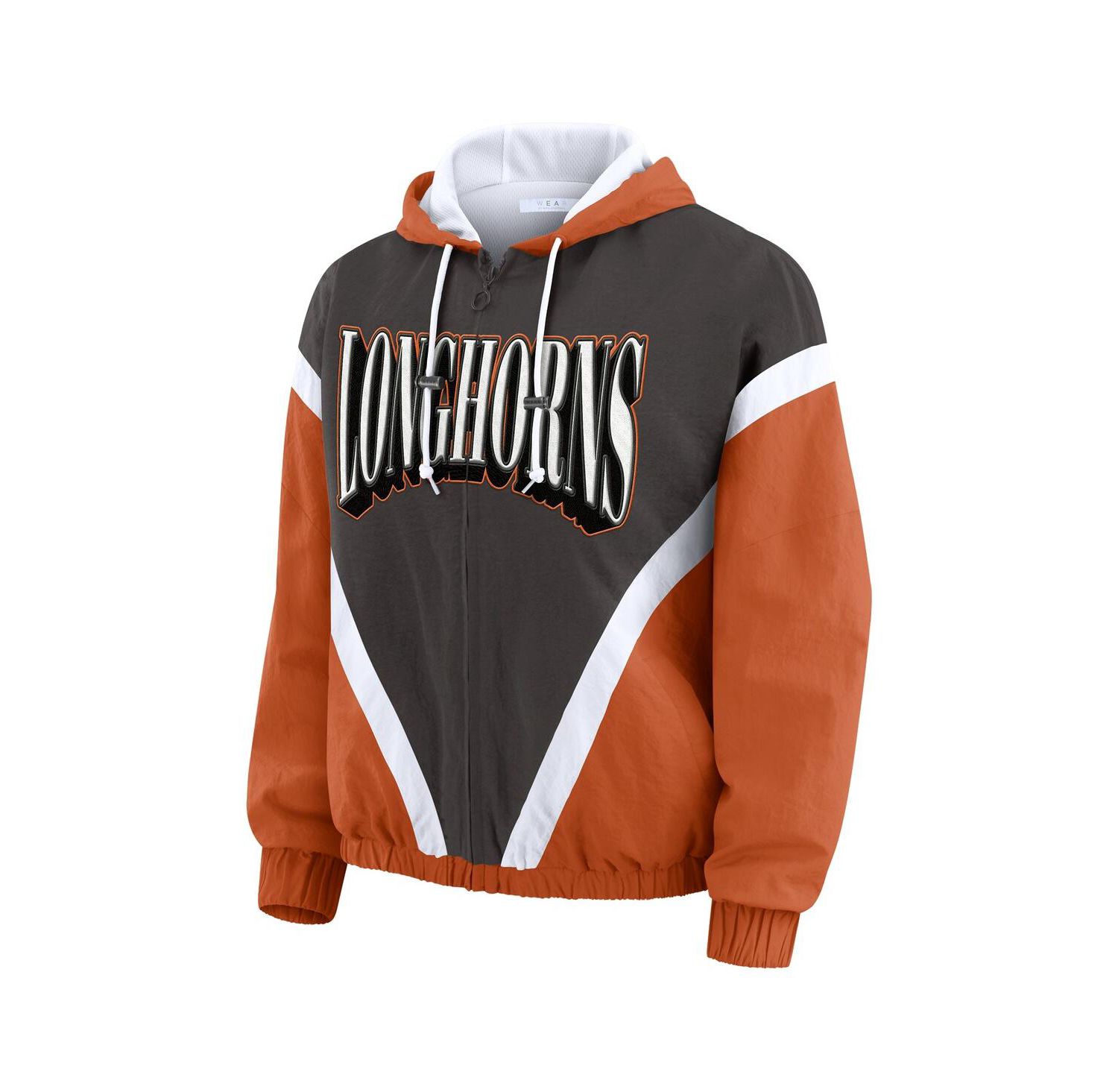 Women's Texas Orange/Gray Texas Longhorns Color Block Full-Zip Windbreaker Jacket
