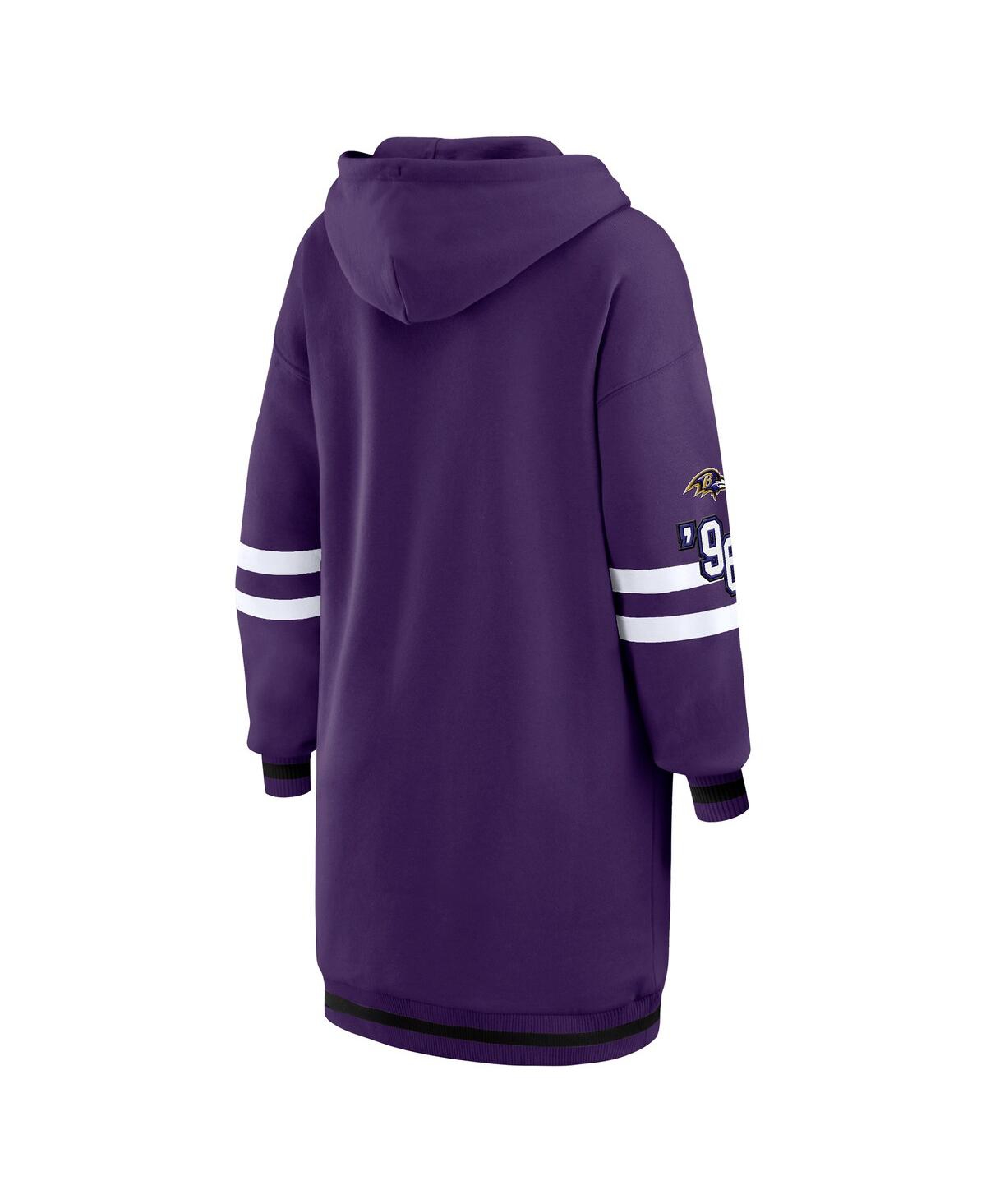 Wear By Erin Andrews Purple Baltimore Ravens Hoodie Dress In Purple