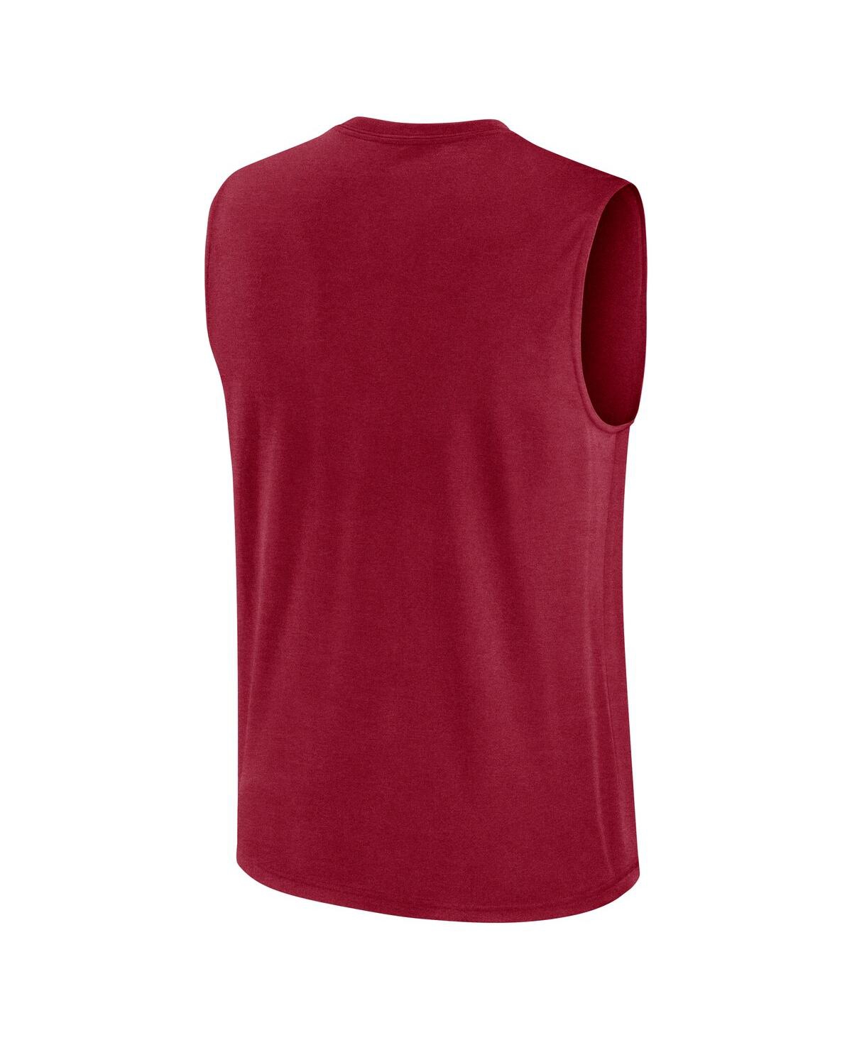 Jordan Men's Crimson Oklahoma Sooners Primetime Tricode Legend Dri-fit Tank Top In Red