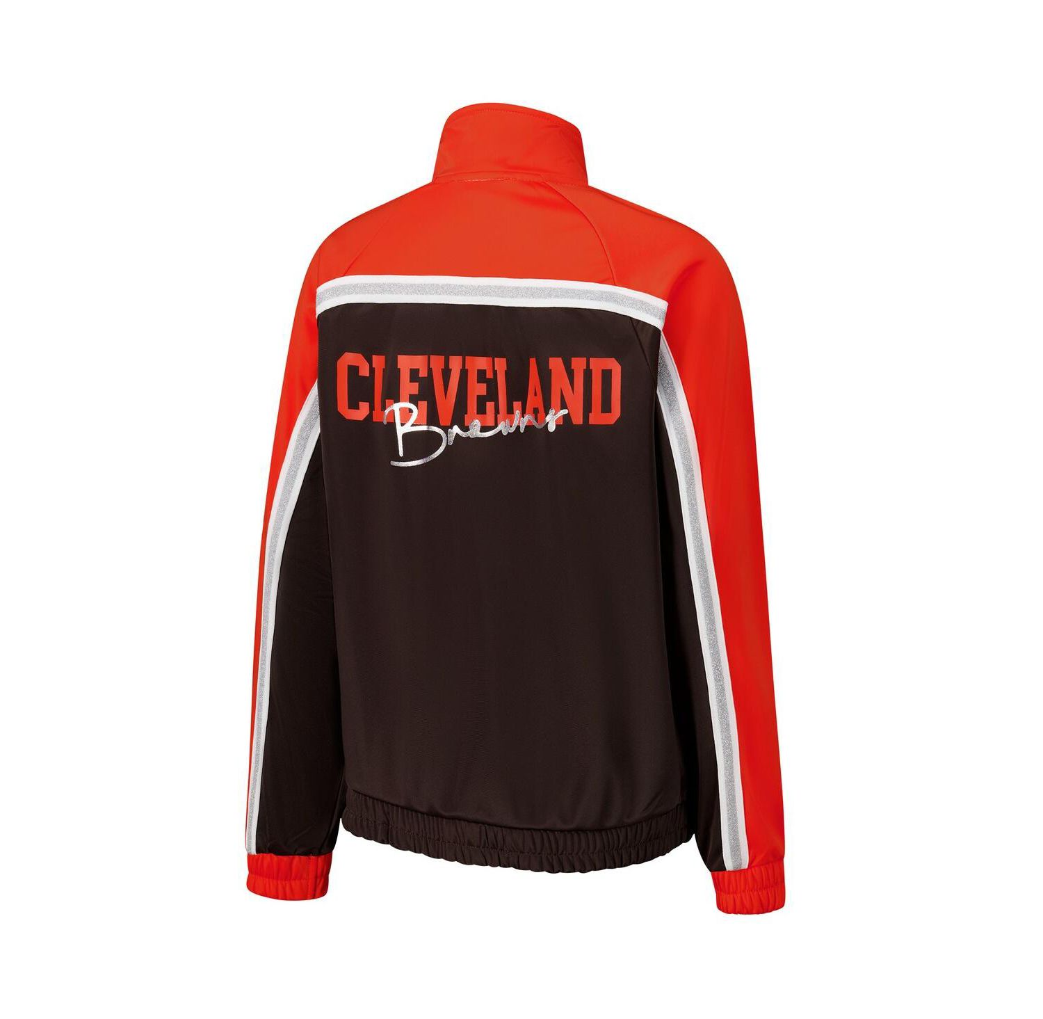 Women's Brown Cleveland Browns Post Game Full-Zip Track Jacket