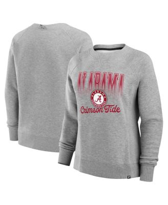 Fanatics - Women's Heather Gray Alabama Crimson Tide Training Camp Hit Hard Fleece Pullover Sweatshirt