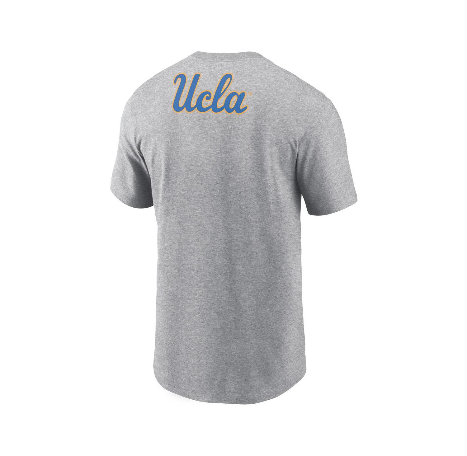 Men's Heather Gray UCLA Bruins Campus 2-Hit Primary Mascot T-Shirt
