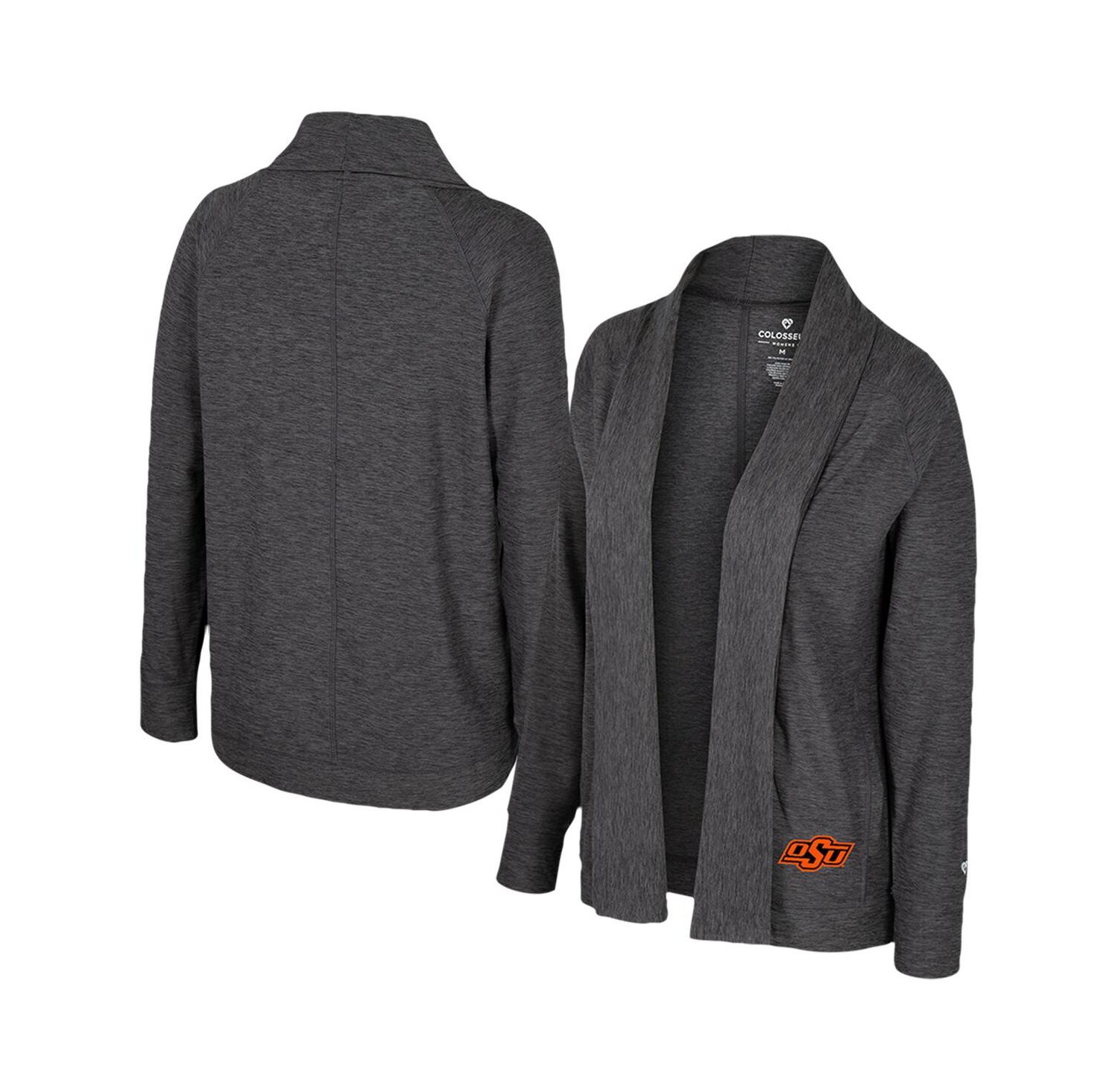 Women's Charcoal Oklahoma State Cowboys Dash Cardigan