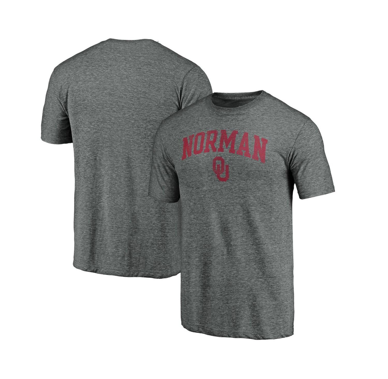 Men's Heather Gray Oklahoma Sooners Arched City Tri-Blend T-Shirt