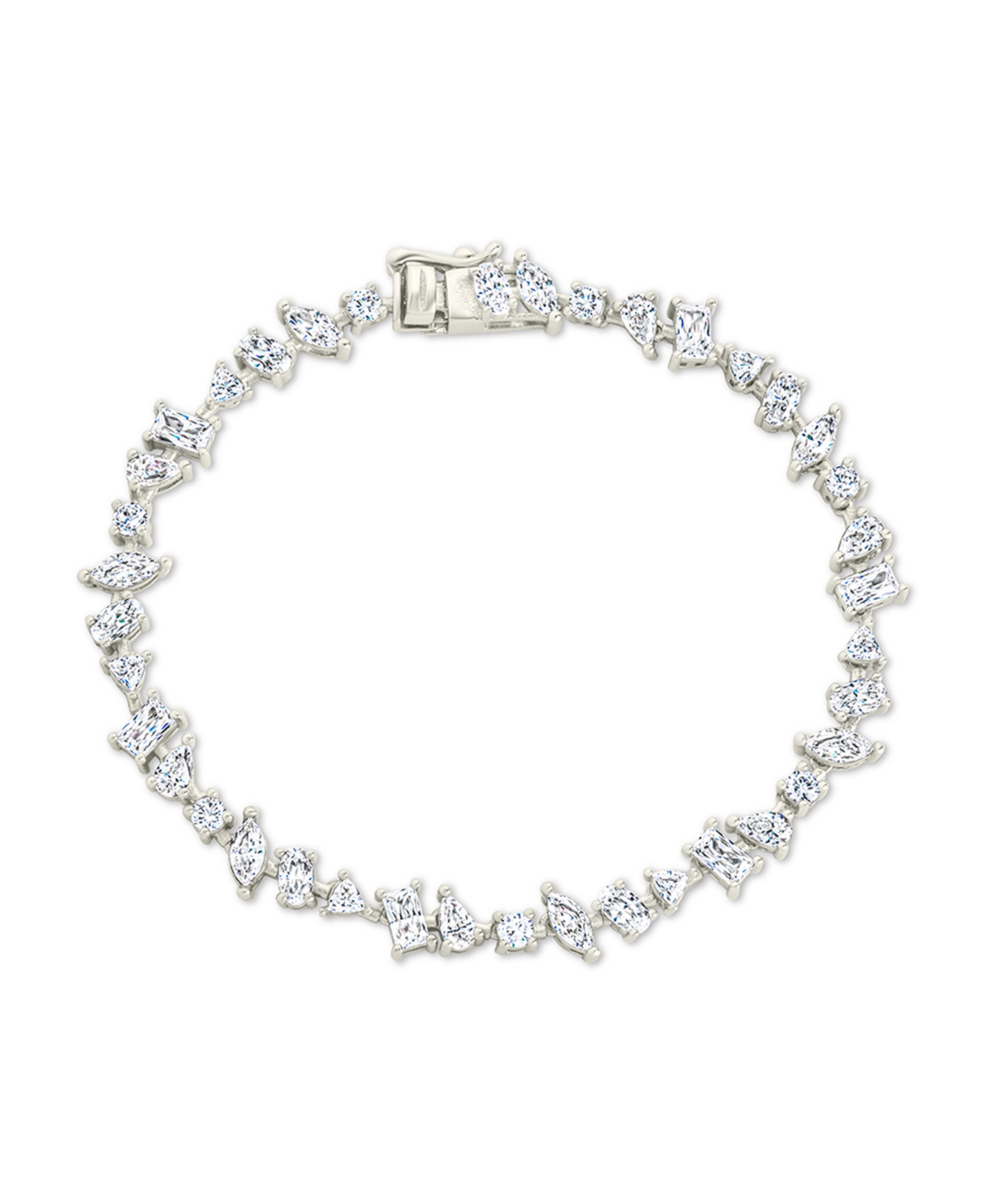 Sterling Forever Ellery Cubic Zirconia Tennis Bracelet In Silver