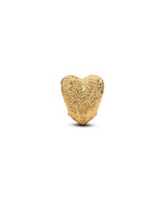 Gold Textured Heart Mini Charms