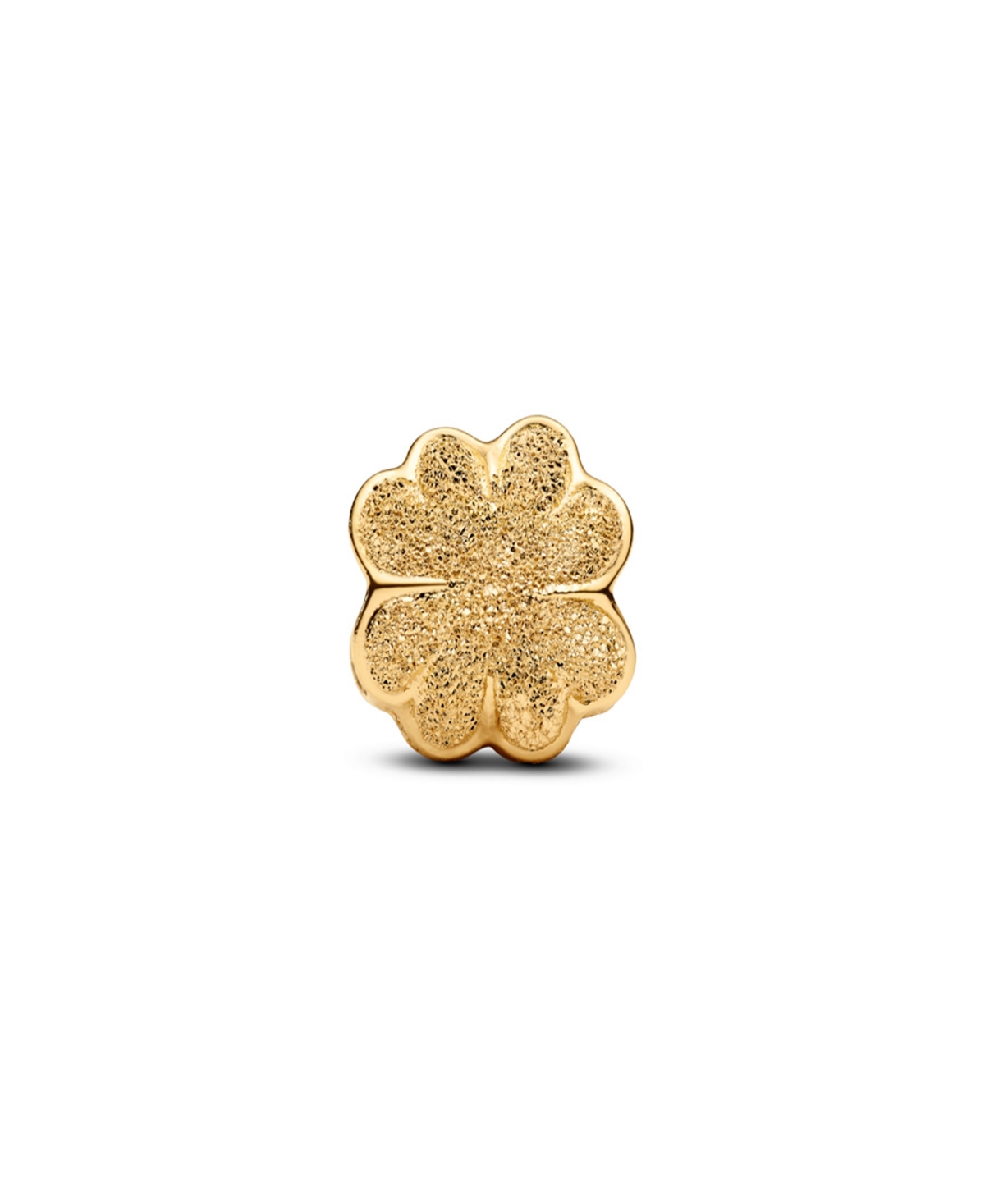 Pandora Gold Plated Textured Clover Mini Charms In Gold