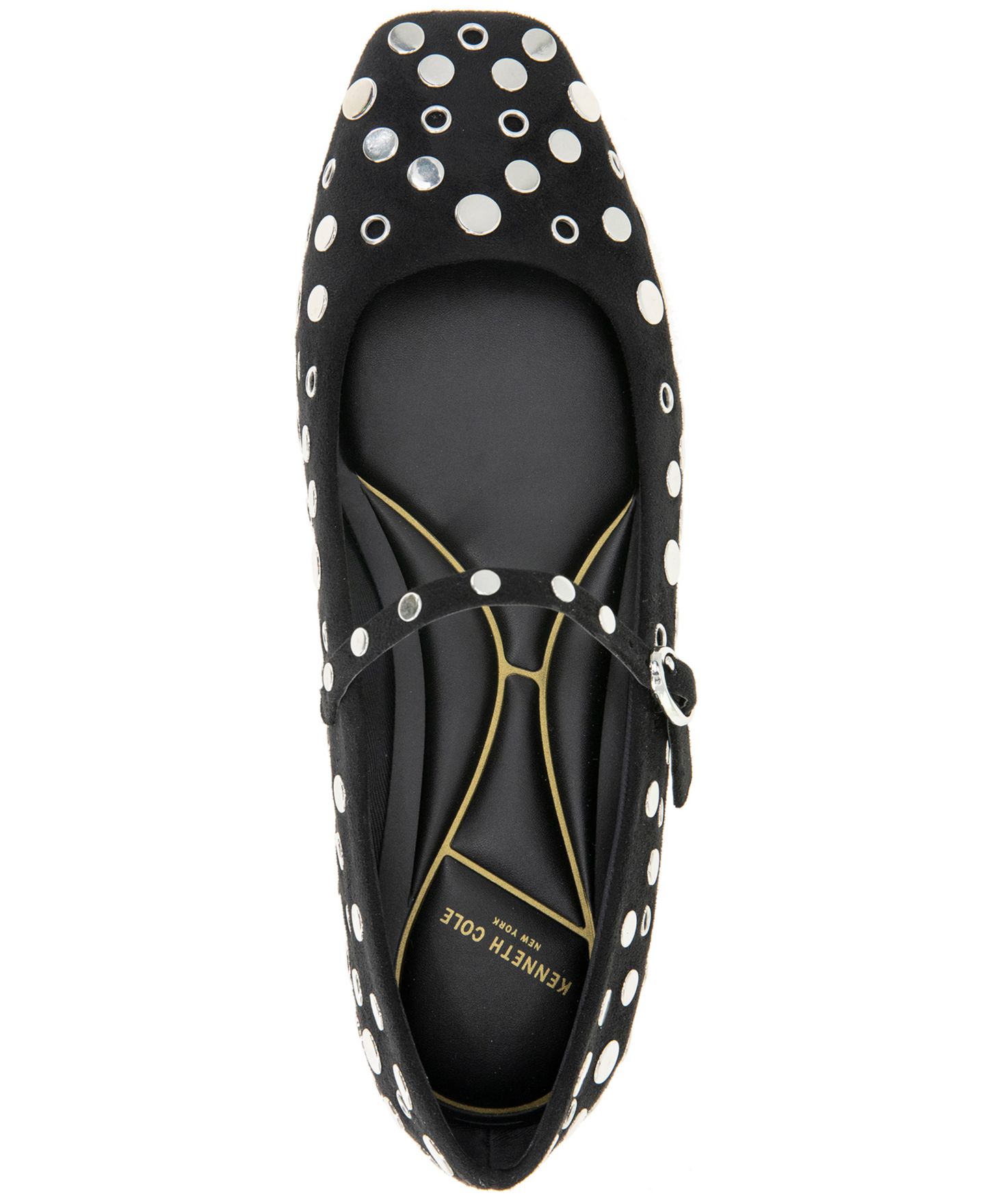 Женские балетки Kenneth Cole New York Jasper Stud Ballet Flats, цвет: Чёрный — фото 4