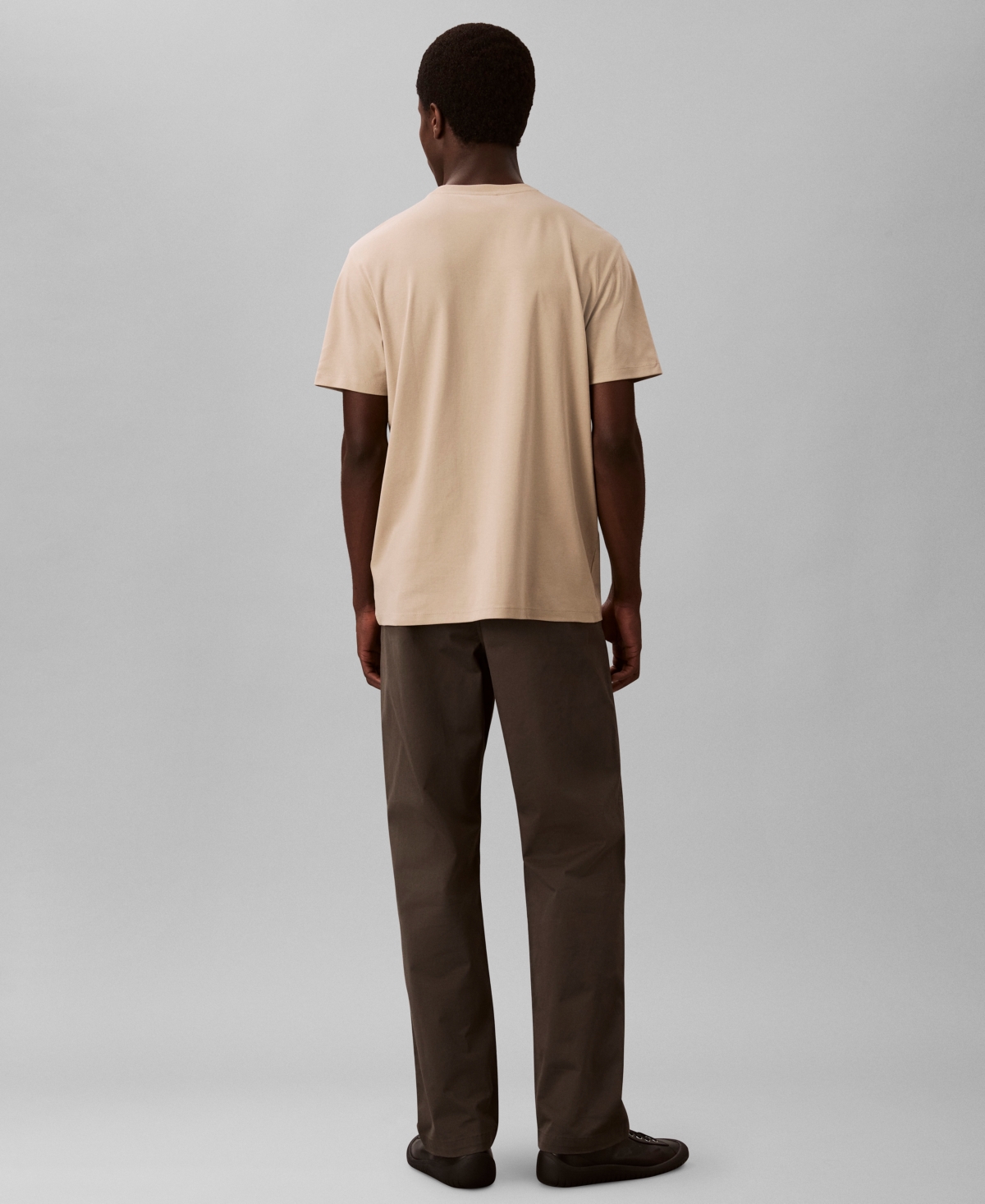 Calvin Klein Men's Short Sleeve Supima Cotton Interlock T-shirt In Neutral