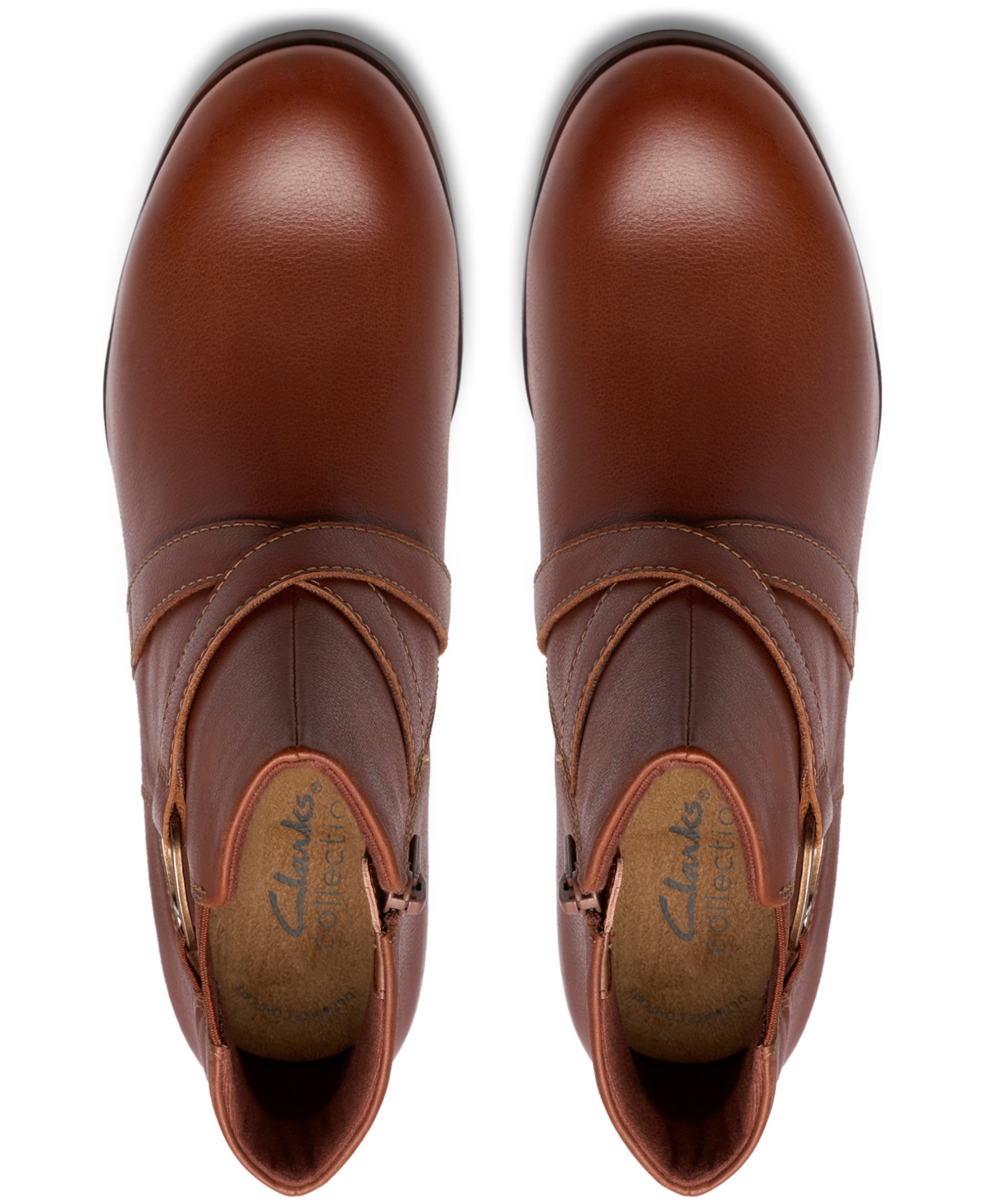 Clarks Collection Women's Emily2 Henley Wedge Booties In Brown