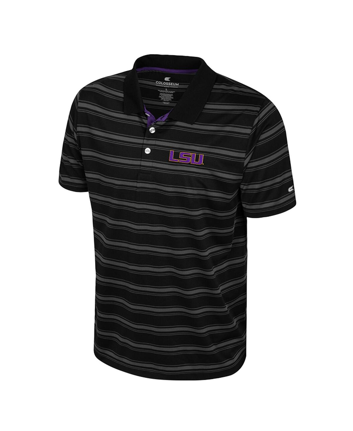 Colosseum Men's Black Louisville Cardinals Milk Steak Polo Shirt In Black