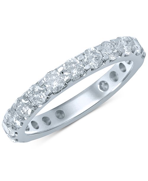 Macy's Diamond Eternity Band (2 ct. t.w.) in 14k White Gold & Reviews