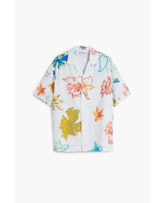Men's Short-sleeve shirt with leaves