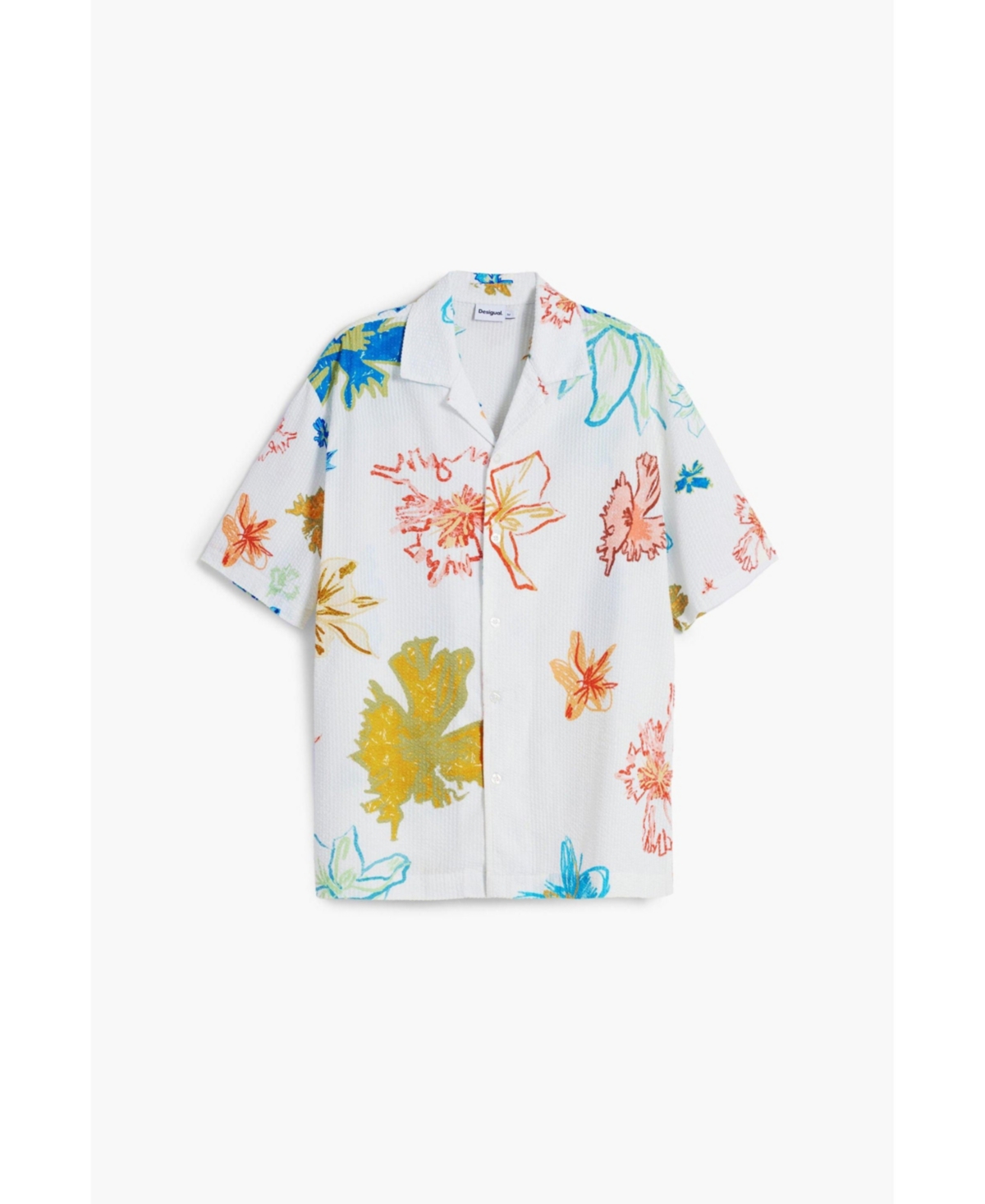 Desigual Men's Short-sleeve shirt with leaves