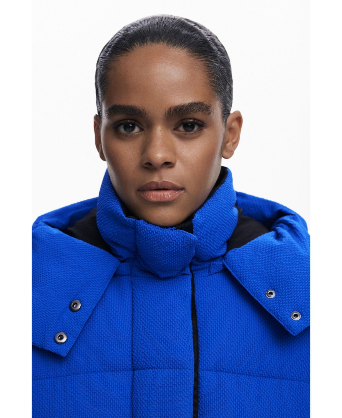 Desigual Women's Long padded jacket with belt