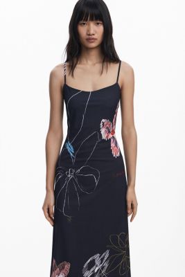 Women's 2-in-1 brushstroke dress