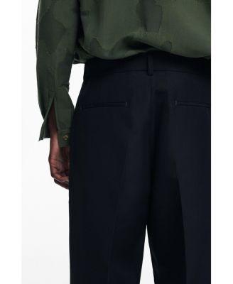 Men's Pleated trousers with contrasts