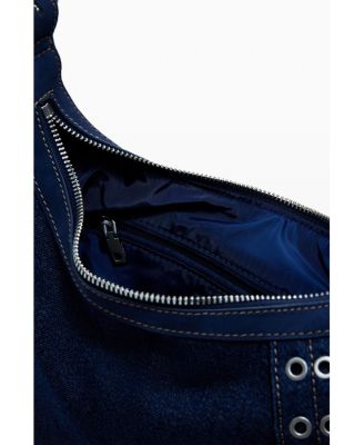Women's Medium denim bag with buckles