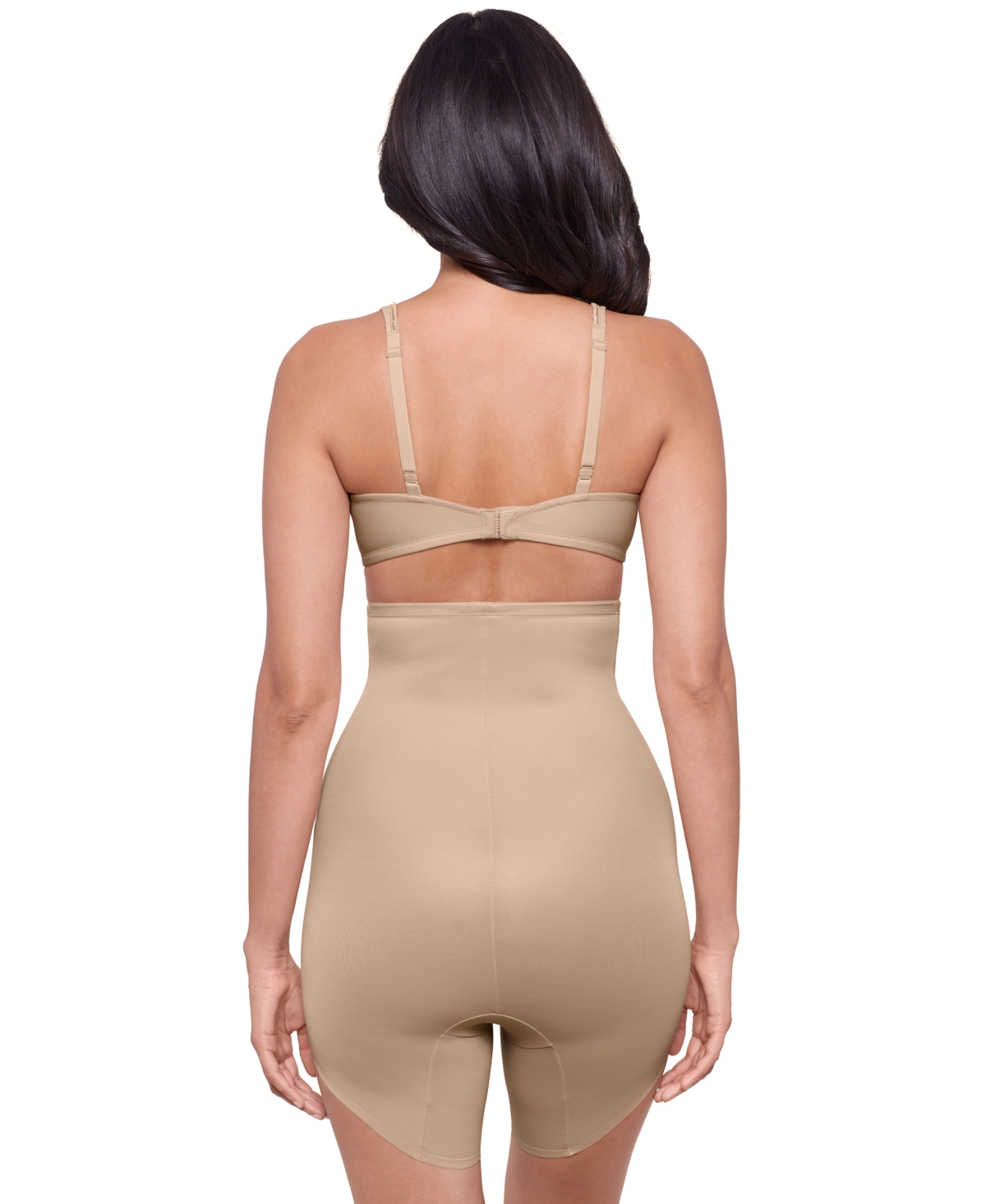 Miraclesuit Women's Showstopped Slanted Hem Shaping High-waist Shorts In Brown