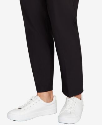 Petite Smooth Silky Tech Knit Ankle Pants