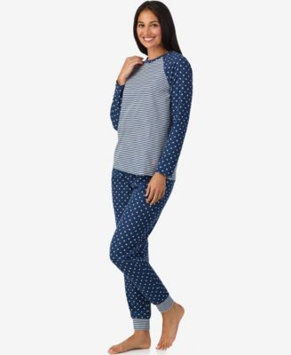 Women’s 2-Piece Brushed Waffle Long Sleeve Jogger Pajama Set
