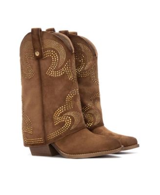 Women's Suede Foldover Booties By XTI