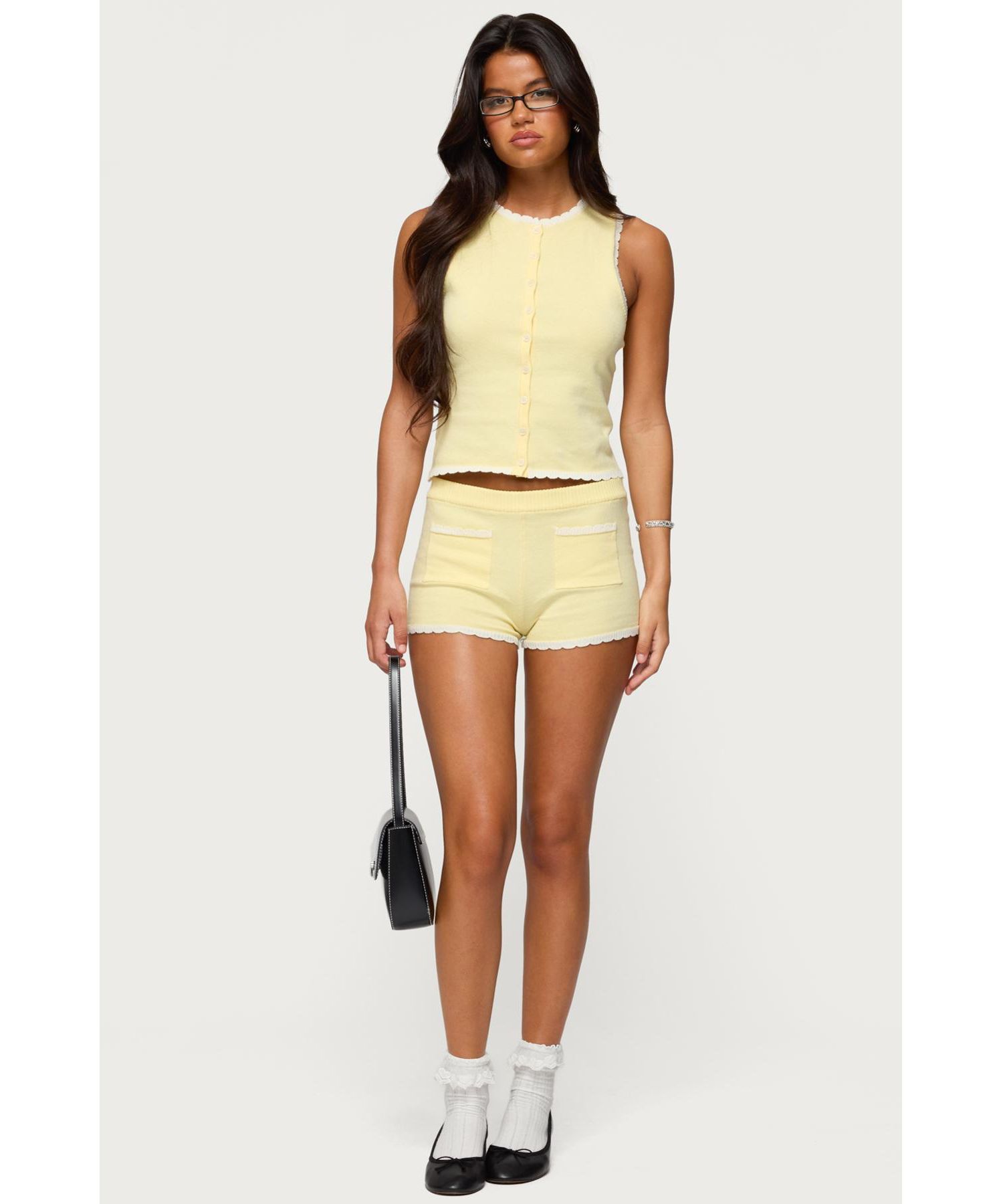 Women's Leila Scalloped Knit Shorts