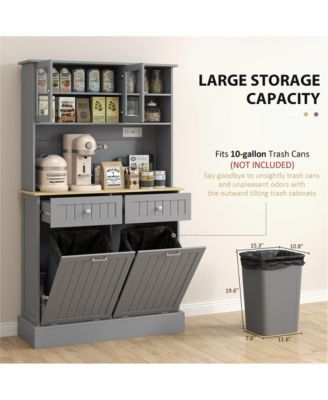 Modern Kitchen Storage Cabinet with Doors and Shelves for Pantry and Dining Room Use