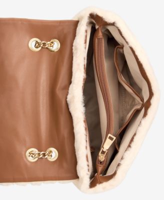 Soft Ajae Quilted Faux Fur Handbag, Macy's Exclusive