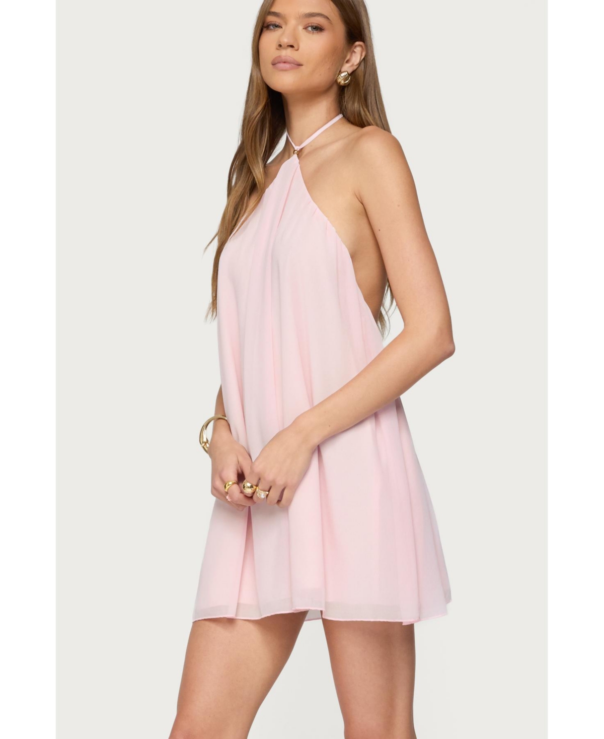 Edikted Women's Emeline Backless Halter Mini Dress