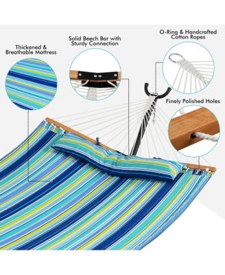 Patio Hammock Foldable Portable Swing Chair Bed Detachable Pillow