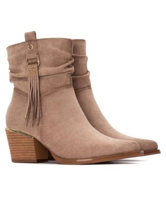 Women's Suede Italian Western Booties By XTI