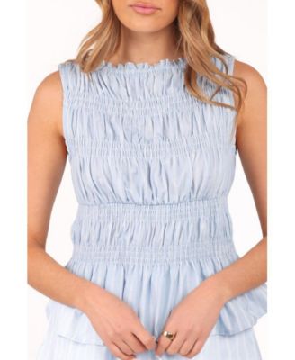 Women's Daisy Skirt Set - Blue White Stripe XL