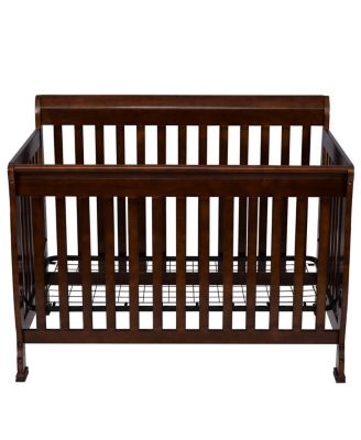 Toddler Coffee Pine Wood Bed Crib Nursery