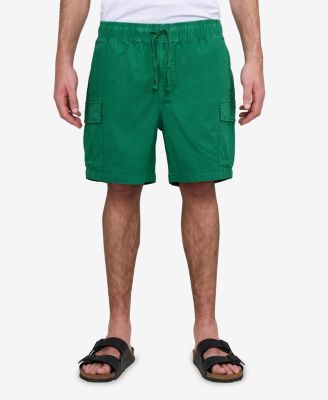 Men's 6 Inches Elastic Pull On Waistband Twill Cargo Shorts