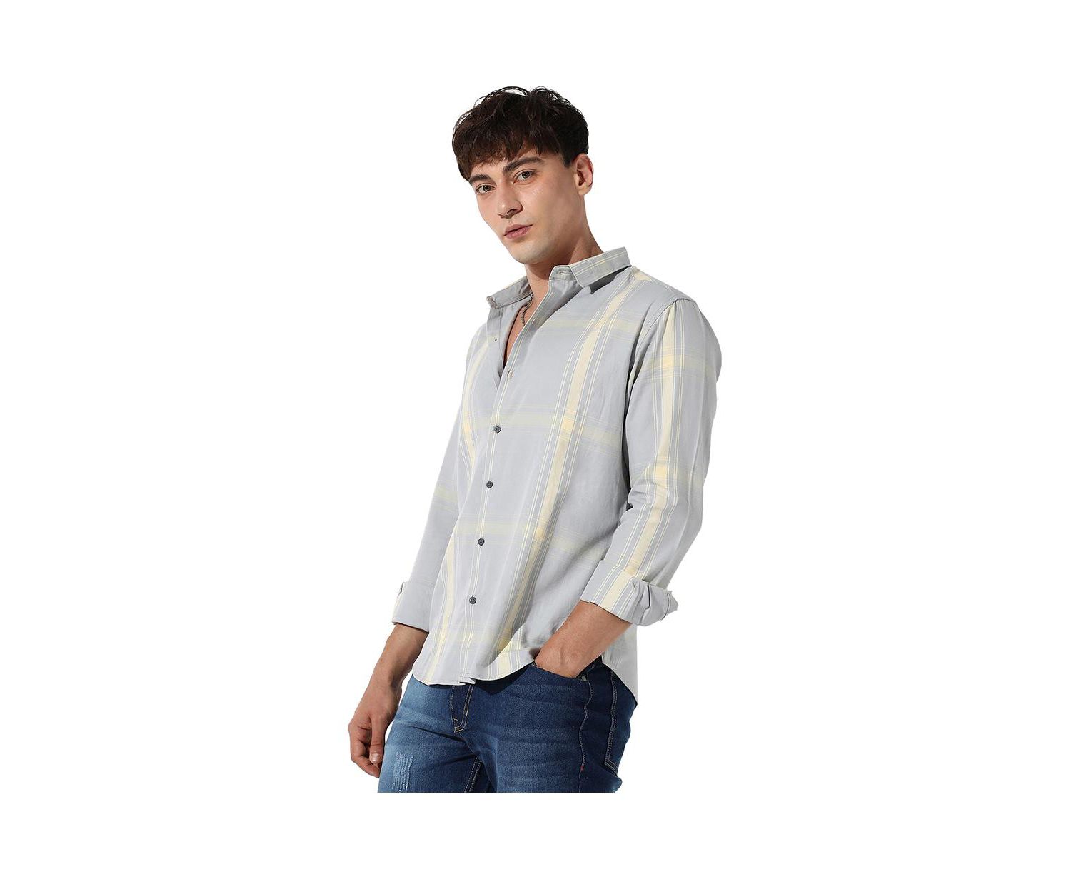 Men's Tartan Plaid Button Up Shirt