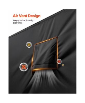 Waterproof Patio Furniture Cover Set of 4 Pieces 420D for Table Chairs and Sofa