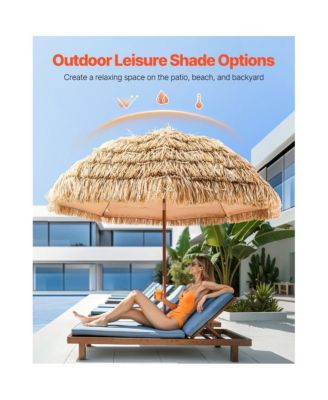 Outdoor Tiki Thatched Umbrella for Patio, Pool, and Garden Shade