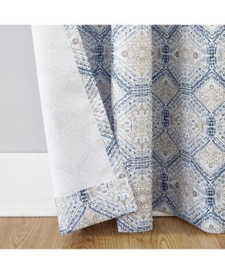 Lotan Global Inspired Medallion Semi-Sheer Grommet Curtain Panel