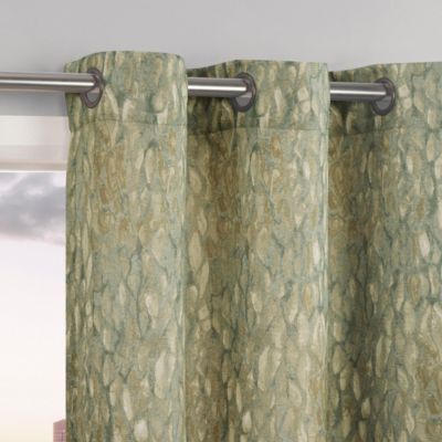 Halle Abstract Geometric Semi-Sheer Grommet Curtain Panel